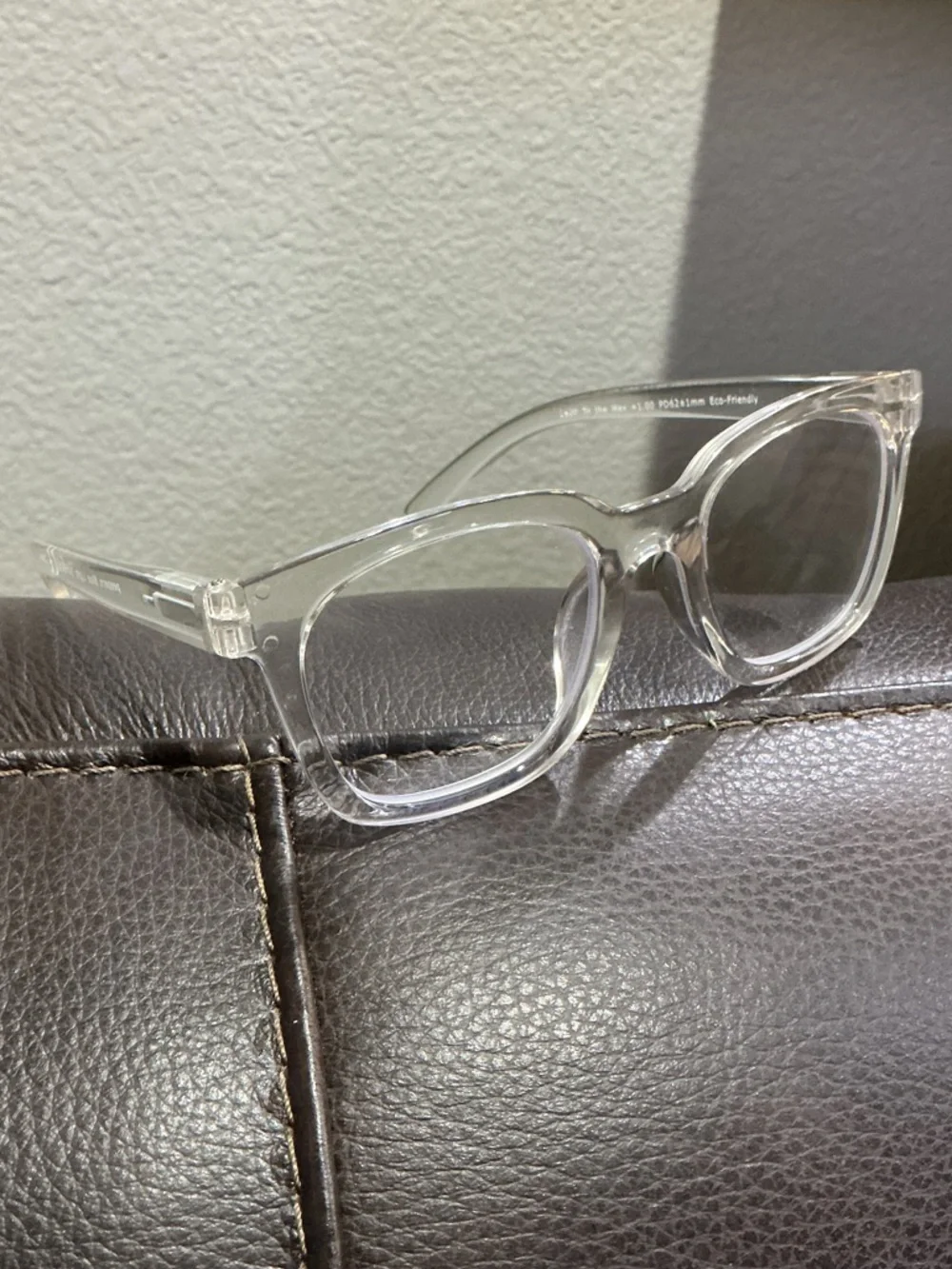 Peepers TO THE MAX Clear Transparent Square Bluelight Reading Glasses
